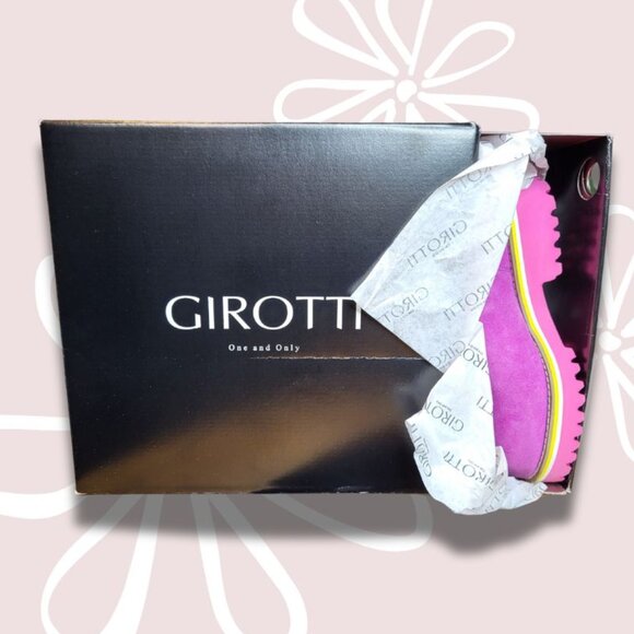 GIROTTI NWT Suede Leather Chelsea Boots Pink Size 37 EU Size 6 to 6.5 US - Picture 3 of 10